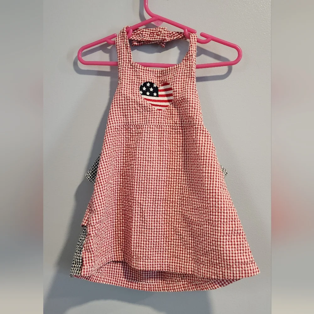 Duck Head Red Gingham Kids Dress Red White And Blue 12 Months